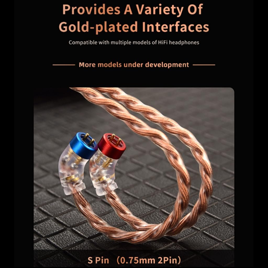 CVJ VS400 Modular IEM Upgrade Cable with Swappable 2.5mm / 3.5mm / 4.4mm Plugs